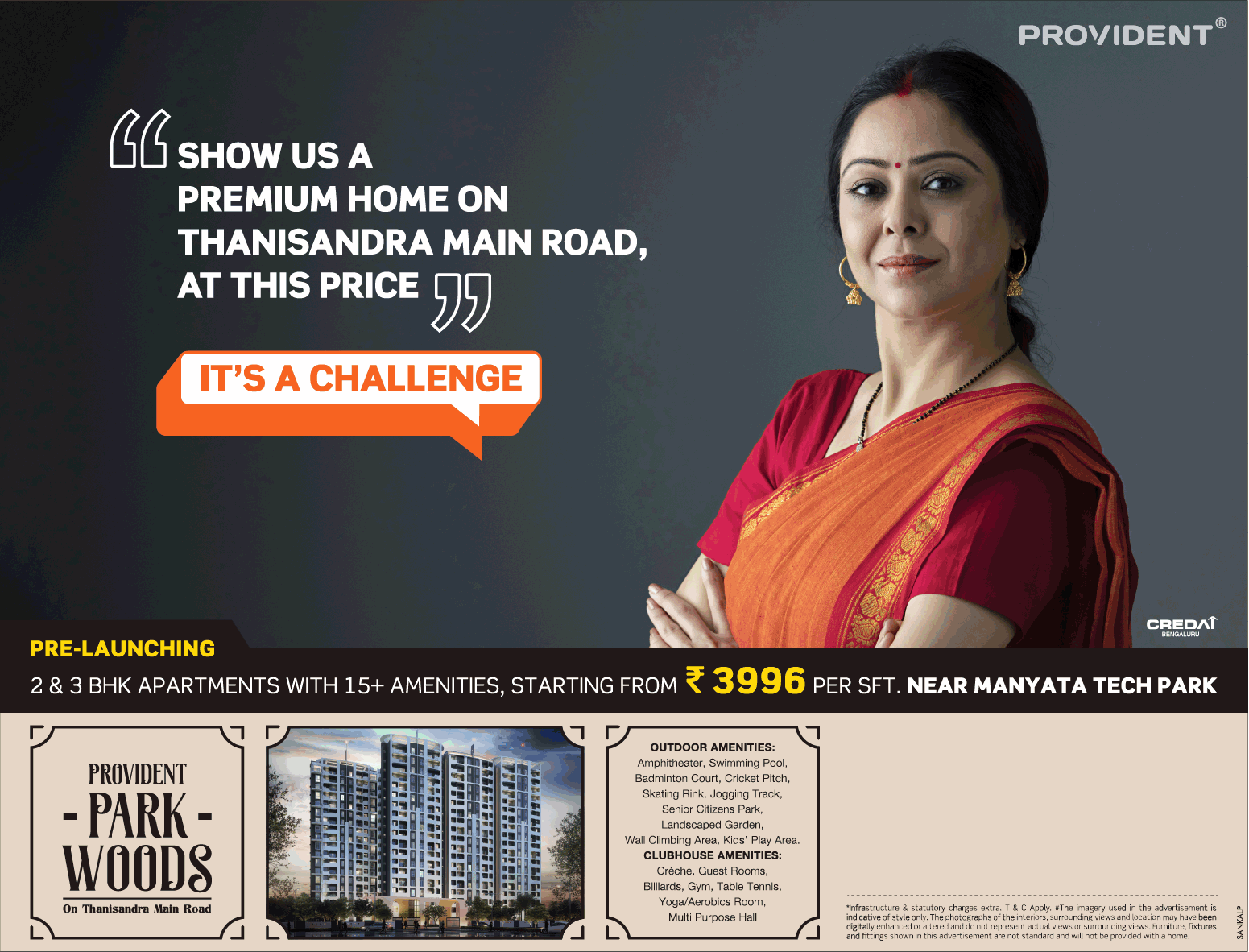 Book 2 & 3 bhk apartments with 15+ amenities at Rs. 3996 per sqft at Provident Park Woods in Bangalore Update